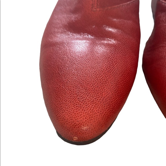 Vagabond Olivia Cherry Red Leather Ankle Boots - Picture 3 of 15